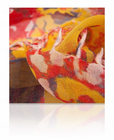 Палантин Женский ZW-DENSE.FLORAL/RED